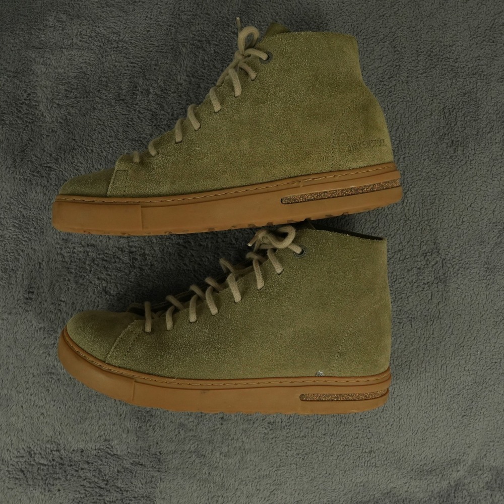 Birkenstock Bend Mid Sneaker Womens 38 Olive Green Suede Nubuck Leather Lace Up - Picture 5 of 8
